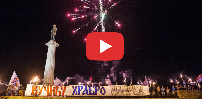 ФОТО, ВИДЕО: Ватрометом подржали председника Вучића